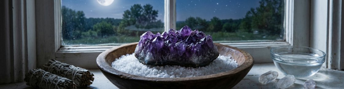 Comment purifier et recharger une améthyste - cristal violet et lumière lunaire