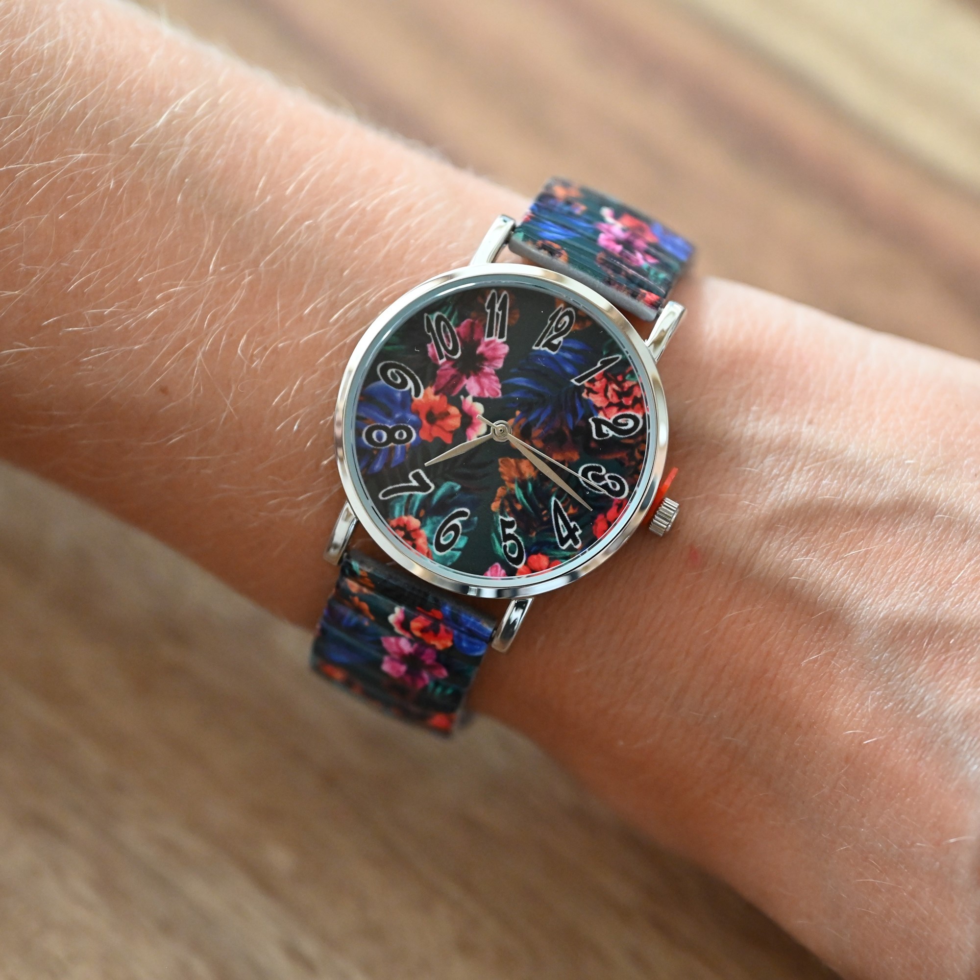 Montre Ernest imprim fleurs tropicales